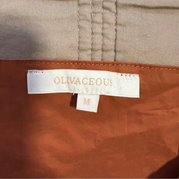 Olivaceous Terracotta Tie-Front Blouse - Picture 2 of 5